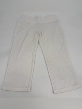 VTG Express Track Pants Cropped Womens XS White Y2K Low Rise Lounge Beach READ